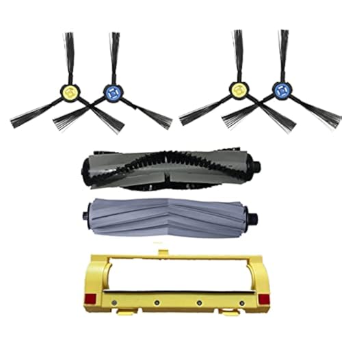 L/c 1 x Rollenbürstenabdeckung, 2 x Rollenbürste, 4 x Seitenbürsten, für ilife a9s, a9, a7 Roboter-Staubsauger-Ersatzteile von L/c