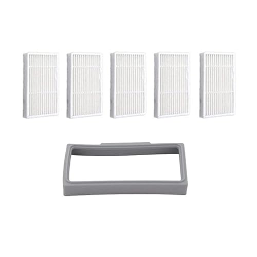 L/c 5 x Hepa-Filter + 1 x Gummidichtungen für Vileda VR 302 Roboter-Staubsauger, Teile-Zubehör von L/c