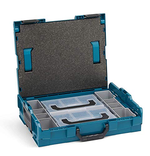 Bosch Sortimo L BOXX 102 inkl. Insetboxenset 2x L BOXX Mini | Größe 1 Makita Style | Werkzeugkoffer klein leer | Ideale Werkzeugaufbewahrung Box von L-BOXX