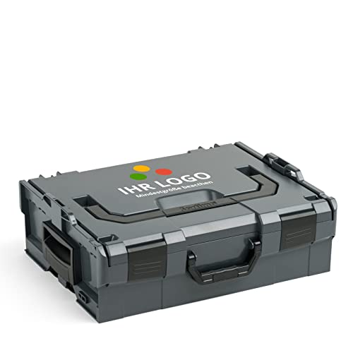 Bosch Sortimo L BOXX 136 anthrazit personalisierbar mit Ihrem Logo | Größe 2 | Professioneller Werkzeugkoffer | Werkzeugkiste leer Kunststoff | Ideale Werkzeug Organizer Box von L-BOXX