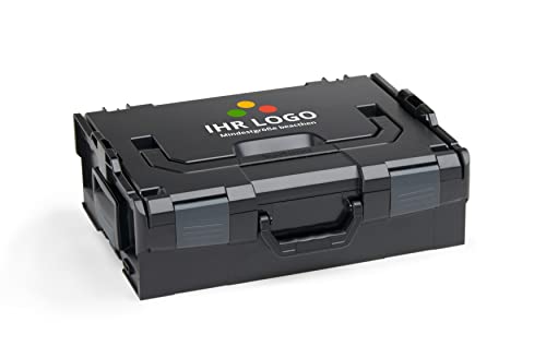LBOXX Sortimo L BOXX 136 schwarz personalisierbar mit Ihrem Logo | Größe 2 | Professioneller Werkzeugkoffer | Werkzeugkiste leer Kunststoff | Ideale Werkzeug Organizer Box von L-BOXX