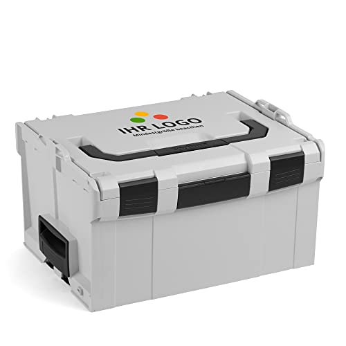 Bosch Sortimo L BOXX 238 Grau individuell anpassbar mit Ihrem Logo | L BOXX Größe 3 | Werkzeugkoffer erweiterbar | Professioneller Werkzeugkasten leer Kunststoff | Ideale Werkzeug Aufbewahrung von L-BOXX