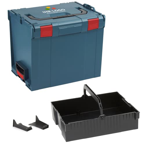 Bosch Sortimo L-BOXX 374 Größe 4 professional blau personalisierbar mit Ihrem Logo | mit Einhängeeinsatz schwarz | Transportsystem Werkzeug | Ideale Werkzeug Aufbewahrung Box von L-BOXX