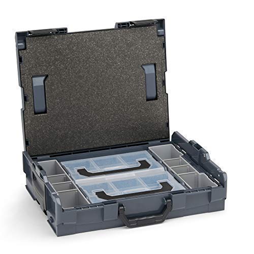 Bosch Sortimo L-Boxx 102 Werkzeugkoffer-Set Anthrazit individuell anpassbar mit Ihrem Logo | bestückt mit L BOXX 102 Einlage Ordnungssystem 2x L-BOXX Mini und Deckelpolster von L-BOXX