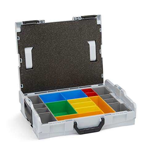 Bosch Sortimo L-Boxx 102 Werkzeugkoffer-Set Grau anpassbar mit Ihrem Logo | bestückt mit L BOXX 102 Einlage Ordnungssystem H3 und Deckelpolster von L-BOXX