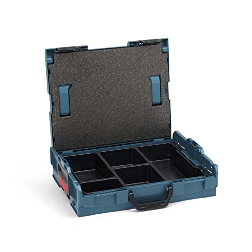 Bosch Sortimo L-Boxx 102 Werkzeugkoffer-Set • professional blau ohne Logo • bestückt mit Kleinteile-Einsatz 5-fach und Deckeleinlage von L-BOXX