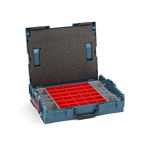 Bosch Sortimo L-Boxx 102 Werkzeugkoffer-Set • professional blau ohne Logo • bestückt mit Ordnungssystem Insetboxen-Set A3 und Deckelpolster von L-BOXX