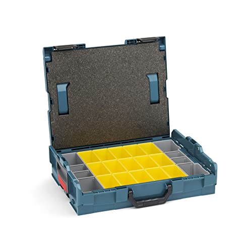 Bosch Sortimo L-Boxx 102 Werkzeugkoffer-Set • professional blau ohne Logo • bestückt mit Ordnungssystem Insetboxen-Set B3 und Deckelpolster von L-BOXX