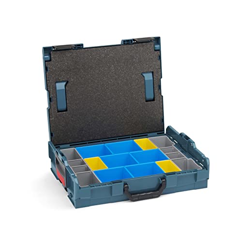 Bosch Sortimo L-Boxx 102 Werkzeugkoffer-Set • professional blau ohne Logo • bestückt mit Ordnungssystem Insetboxen-Set BC3 und Deckelpolster von L-BOXX