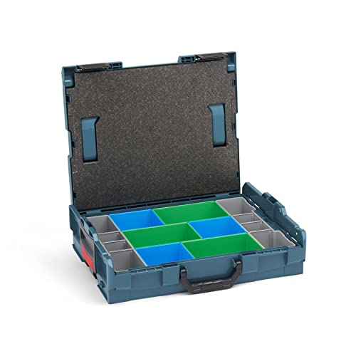 Bosch Sortimo L-Boxx 102 Werkzeugkoffer-Set • professional blau ohne Logo • bestückt mit Ordnungssystem Insetboxen-Set CD3 und Deckelpolster von L-BOXX