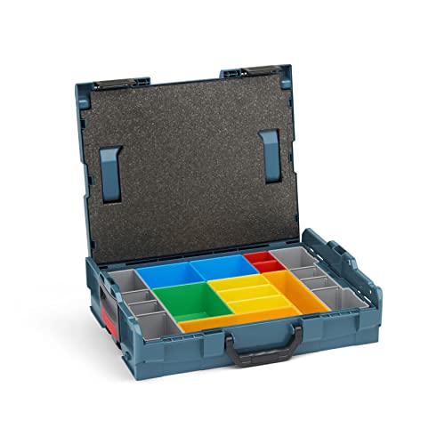 Bosch Sortimo L-Boxx 102 Werkzeugkoffer-Set • professional blau ohne Logo • bestückt mit Ordnungssystem Insetboxen-Set H3 und Deckelpolster von L-BOXX