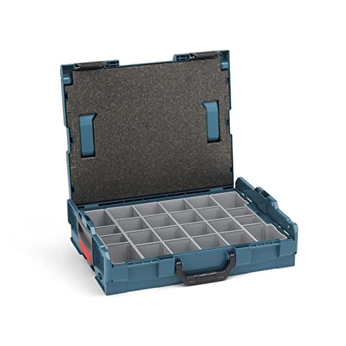 Bosch Sortimo L-Boxx 102 Werkzeugkoffer-Set • professional blau ohne Logo • bestückt mit Ordnungssystem Insetboxen-Set K3 und Deckelpolster von L-BOXX