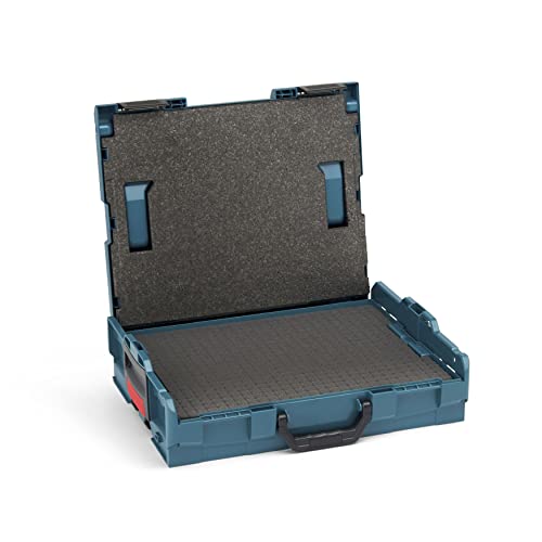 Bosch Sortimo L-Boxx 102 Werkzeugkoffer-Set • professional blau ohne Logo • bestückt mit Rasterschaumstoff und Deckelpolster von L-BOXX