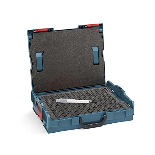 Bosch Sortimo L-Boxx 102 Werkzeugkoffer-Set • professional blau ohne Logo • bestückt mit Schnitteinlagen und Deckelpolster von L-BOXX