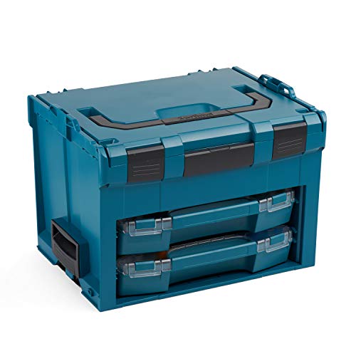 Bosch Sortimo LS-BOXX 306 grün bestückt mit 2x i-BOXX 72 leer | Professioneller Werkzeugkoffer erweiterbar | Ideale Werkzeug Aufbewahrung von L-BOXX