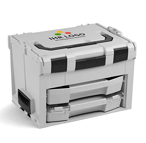 Bosch Sortimo LS BOXX 306 | inkl. i-BOXX 72 C3 & LS-Schublade 72 leer in Grau individuell anpassbar mit Ihrem Logo | Professioneller Werkzeugkoffer leer | Werkzeugkiste leer Kunststoff von L-BOXX