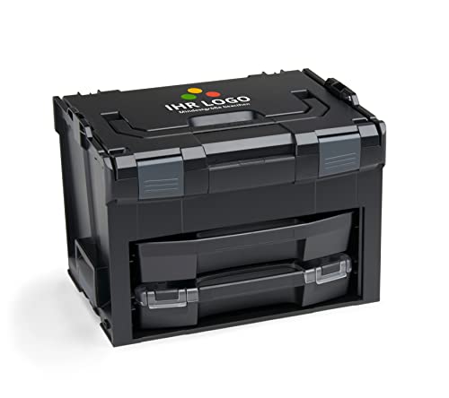 Bosch Sortimo LS BOXX 306 | inkl. i-BOXX 72 I3 & LS-Schublade 72 leer in Schwarz individuell anpassbar mit Ihrem Logo | Professioneller Werkzeugkoffer leer | Werkzeugkiste leer Kunststoff von L-BOXX
