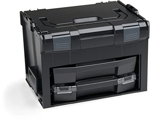 L-BOXX Sortimo LS BOXX 306 schwarz | Professioneller Werkzeugkoffer leer inkl. i-BOXX 72 mit H3 Insetboxen & LS-Schublade 72 leer von L-BOXX