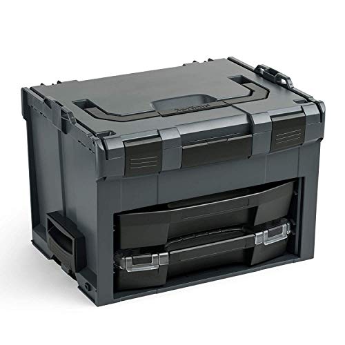 Bosch Sortimo LS-Boxx 306 Werkzeugkoffer Set in Anthrazit | mit i-Boxx 72 schwarz bestückt mit Insetboxen Set A3 und LS-Schublade 72 schwarz leer von L-BOXX