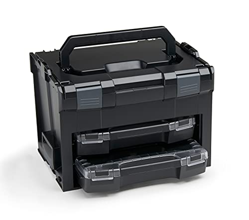 Bosch Sortimo Werkzeugkoffer-Set LS-BOXX 306 schwarz mit 2x i-BOXX leer | Transportsystem Werkzeug | Ideale Werkzeug Aufbewahrung Box von L-BOXX