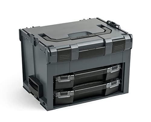 L-BOXX Sortimo LS BOXX 306 | inkl. i-BOXX 72 C3 & i-BOXX 72 I3 in Anthrazit | Professioneller Werkzeugkoffer leer | Werkzeugkiste leer Kunststoff von L-BOXX