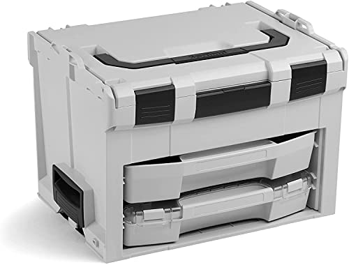 L-BOXX Sortimo Werkzeugkoffer-Set LS-Boxx 306 lichtgrau bestückt mit i-Boxx 72 B3 und LS-Schublade 72 leer von L-BOXX