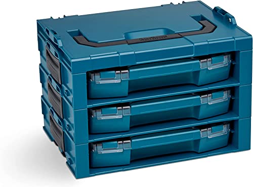 Bosch Sortimo i-BOXX Rack aktiv inkl. i-BOXX 72 leer grün | 3er Set | Werkzeugkoffer stapelbar Bosch | Werkzeugaufbewahrung System Regal | i Rack Adapterplatte für Bosch Sortimo L-BOXX von L-BOXX