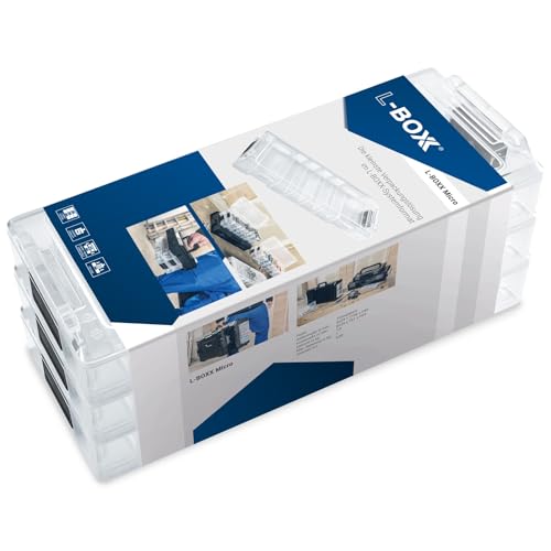 L-BOXX Micro – Transparente, stapelbare Kleinteilebox - Sortierbox mit flexiblen Trennwänden 259 x 106 x 42 mm – Kompatibel mit L-BOXX mini, L-BOXX System, XL-BOXX und ProClick – 1 kg Kapazität L-BOXX Micro – Transparente, stapelbare Kleinteilebox - Sortierbox mit flexiblen Trennwänden 259 x 106 x 42 mm – Kompatibel mit L-BOXX mini, L-BOXX System, XL-BOXX und ProClick – 1 kg Kapazität von L-BOXX