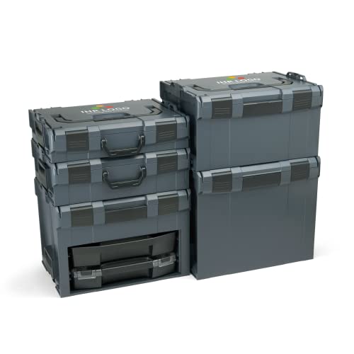 L-BOXX Sortimo L-Boxx Anthrazit Werkzeugkoffer Set anpassbar mit Ihrem Logo | LBOXX 102 LBOXX 136 LBOXX 238 LBOXX 374 LS-BOXX 306 inkl. i-BOXX & LS-Tray | L BOXX Einlage B3 & i BOXX Einlage C3 von L-BOXX