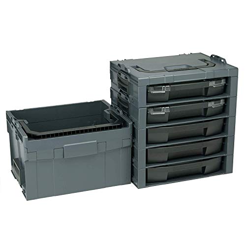 L-BOXX Sortimo i-Rack 5 fach bestückt + LT-Boxx 272 anthrazit von L-BOXX