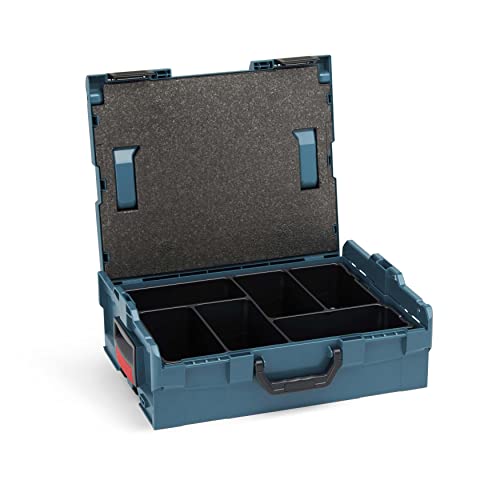 LBoxx 136 Koffersystem mit Einsatz 6-fach von Bosch Sortimo in professional Blau • L-Boxx 136 für optimale Lagerung von Werkzeugen • Sicherer Transport & Schutz dank L-Boxx System von L-BOXX