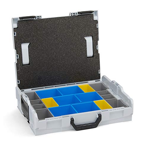 Werkzeug Organizer Box | L-BOXX 102 (grau) mit Insetboxenset BC3 | Profi Werkzeugkoffer leer inkl. Sortimentskasten Einsätze von L-BOXX