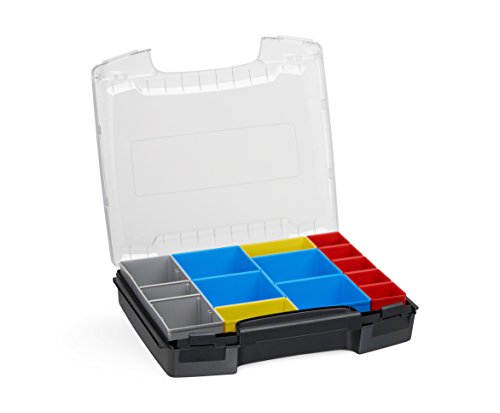 Werkzeug Organizer Box | i-BOXX (schwarz) mit Insetbox C3 | Ideal für i-BOXX RACK & LS-BOXX | Idealer Sortierkasten Kunststoff stapelbar von L-BOXX