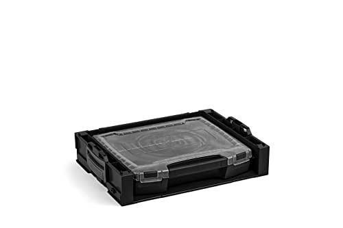 i-BOXX Rack aktiv mit i-BOXX 72 schwarz | Werkzeugkoffer stapelbar L-BOXX | Werkzeugaufbewahrung System Regal | Ideal für i-BOXX 72 & LS-Schublade 72 von L-BOXX