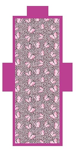 L'Emporio Casa Strandtuch mit Taschen und Kissen – Digital-Liegestuhl aus weicher Polyester-Mikrofaser (Schmetterling) von L'EMPORIO CASA