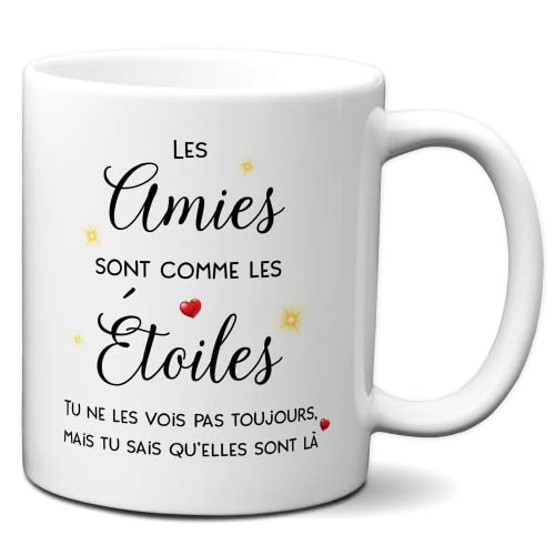 Tasse Beste Freundin, Freundinnen sind wie die Sterne, originelle Geschenkidee zum Geburtstag, Damen, Keramik von L'Esprit Des Anges