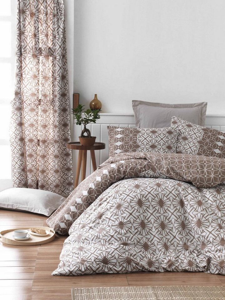 L'Essentiel Linge de Maison Bettdecke + Kopfkissen PRQ5227, Braun, 100% Baumwolle ranforce von L'Essentiel Linge de Maison