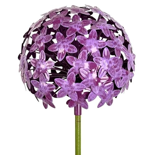 L'Héritier Du Temps Allium Blume auf Stiel, Blumendekoration für massiven Garten oder Blumentopf, aus Stahl, farbig, Grün und Violett, 20 x 20 x 116 cm L'Héritier Du Temps Allium Blume auf Stiel, Blumendekoration für massiven Garten oder Blumentopf, aus Stahl, farbig, Grün und Violett, 20 x 20 x 116 cm von L'Héritier Du Temps