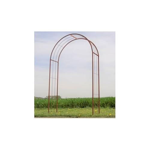 L'Héritier Du Temps Einfacher Gartenbogen, Durchgang aus roh, oxidiert, Rosenbogen, Pflanzenstab, 40 x 140 x 236 cm von L'Héritier Du Temps