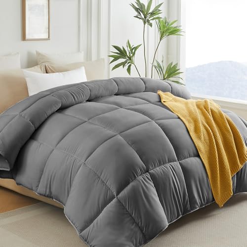 L LOVSOUL Bettdecke Einzelbett 173 x 229 cm Alternative zur Daunendecke Ganzjahresdecke mit Eckschlaufen, grau L LOVSOUL Bettdecke Einzelbett 173 x 229 cm Alternative zur Daunendecke Ganzjahresdecke mit Eckschlaufen, grau von L LOVSOUL
