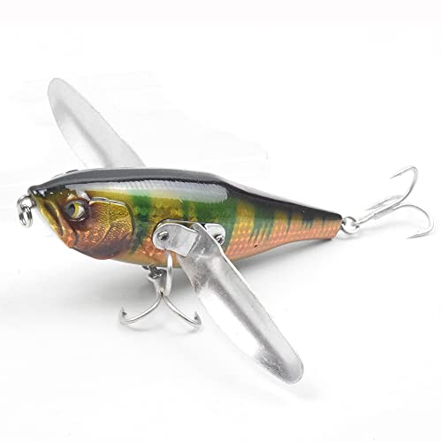 L-MEIQUN, 12cm / 34g Insekten Angelköder Floating Lure Popper Bass Cicada Iscas Künstliche Kurbelbappe Fliegenjig Angelteile Wasserköder (Farbe : 4) von L-MEIQUN