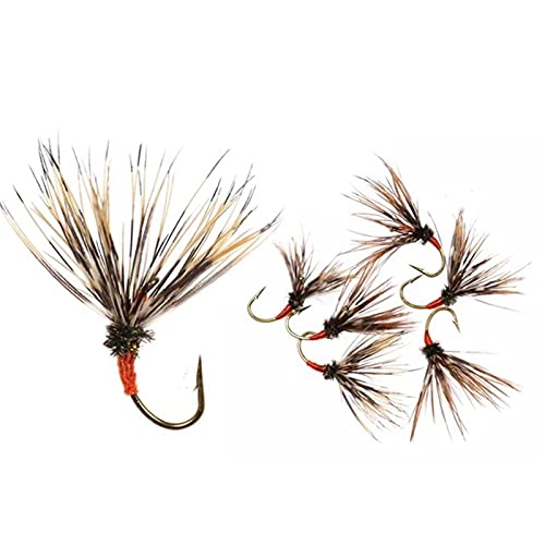 L-MEIQUN, 6 Teile/Box Multi-Color Tenkara Angeln Fly Rainbow Trout Fliegenfischen Fliegen Fliegen Lure Große Fischköder Größe # 12 (Farbe : 6PCS Type D) von L-MEIQUN