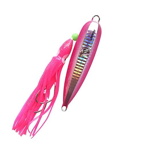 L-MEIQUN, Inchiku Metall Blei Jig Octopus Rock Snapper Grouper 100g120g150g200g Langsam Jigging Künstlicher Köder Angelgerät (Farbe : Pink per pcs, Größe : 250g) von L-MEIQUN