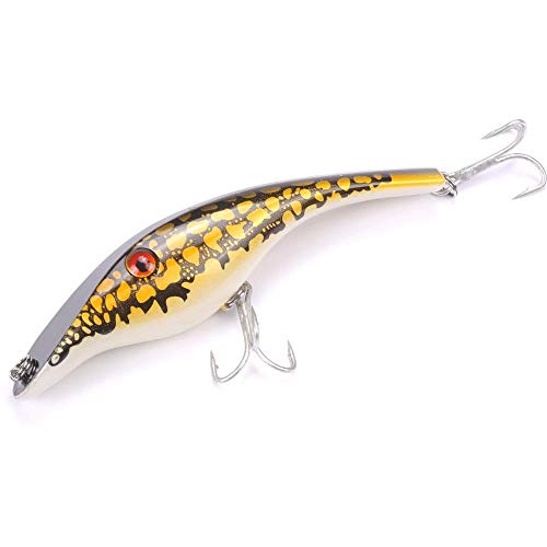 L-MEIQUN, Jerkbait Zalt Hechtköder 140mm 42g Stalker Moschus Hecht Bassköder Jerkbait Wobbler Fischköder (Color : Color 2) von L-MEIQUN