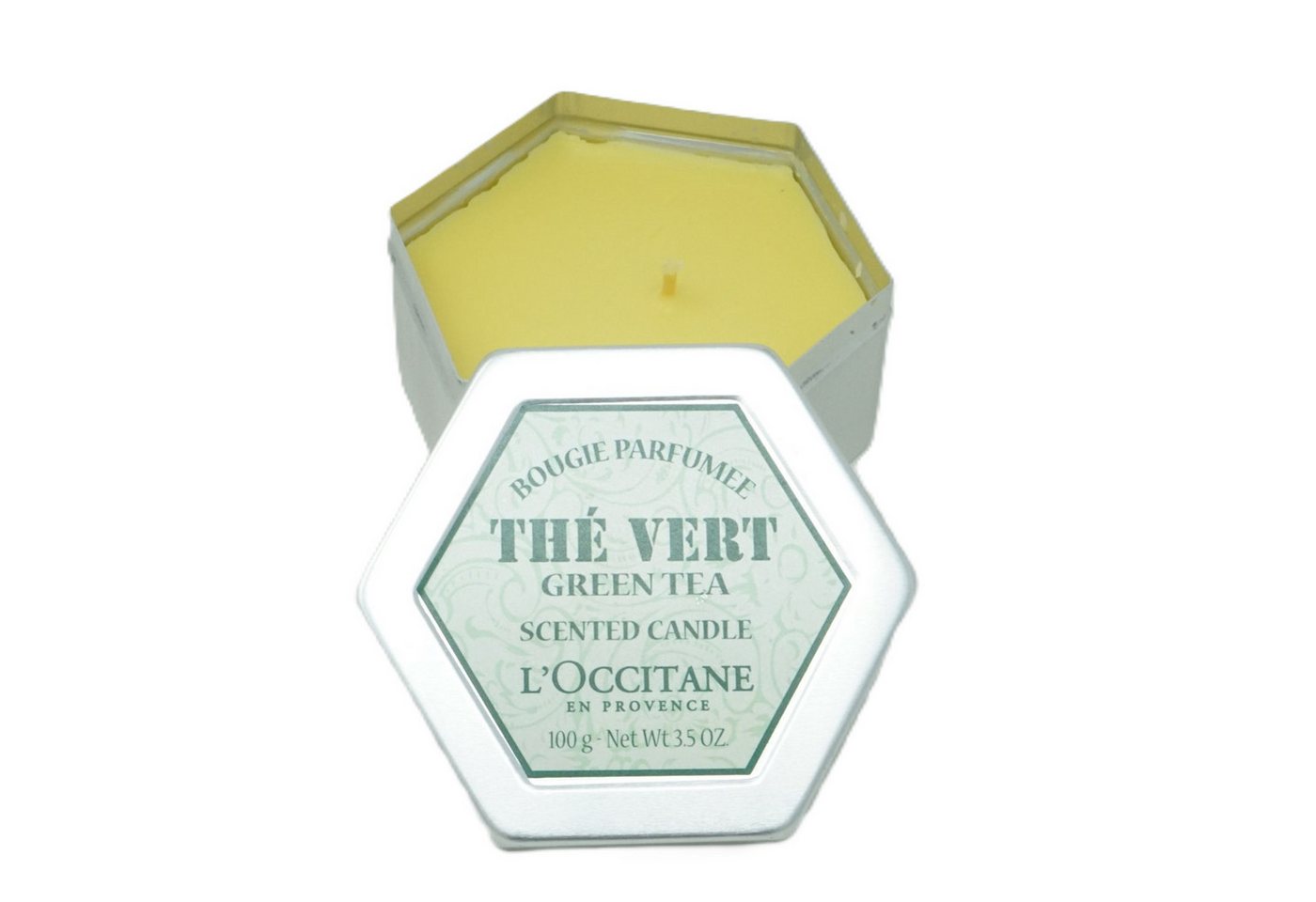 L'OCCITANE Duftkerze Loccitane The Vert Green Tea Scented Candle Kerze 100g von L'OCCITANE