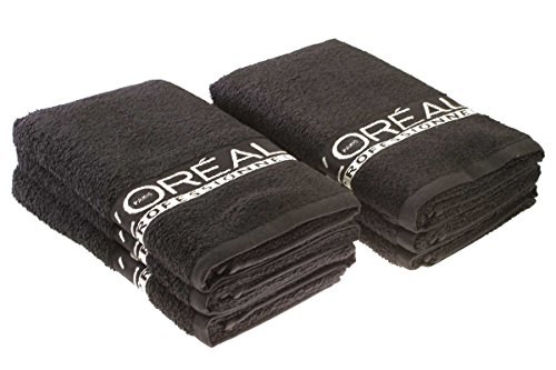 L'Orèal Paris Professinnel - Handtücher Schwarz 50x 83cm 6er Pack von L'ORÉAL