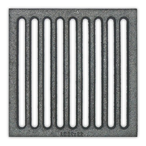 Liegerost 22 x 22 cm - Gussrost Ofenrost Ascherost Tafelrost Kaminrost Premiumqualität von gaak