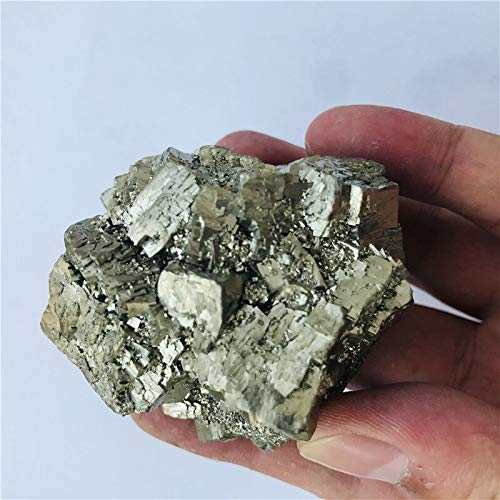 L-SHUNBAO LSB-Colorful Stone, 1pc Natur Pyrit Erz Kupfer Pyrit Mineral Specimen Chalkopyrit Crystal Rock Steine ​​Cluster Sammlung Stein (Größe : 160 200g) von Ereno