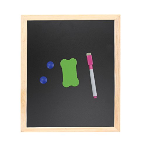 LY Liying Maltafel Magnettafel Whiteboard Kreidetafel Wandtafel Küchentafel Tragbare beidseitig Schreibtafel Wand Tafel Schultafel Kindertafel Memotafel 30 x 40 cm Schwarz/Weiß von LY