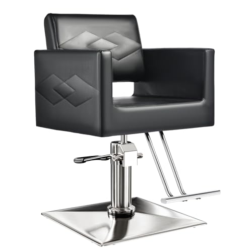 L'aimefois Salonstuhl für Haarstylisten, um 360 ° drehbar, Kapazität 150 kg, mit robuster Hydraulikpumpe, höhenverstellbarer Friseurstuhl, für Friseure, Friseur zu Hause, Schwarz L'aimefois Salonstuhl für Haarstylisten, um 360 ° drehbar, Kapazität 150 kg, mit robuster Hydraulikpumpe, höhenverstellbarer Friseurstuhl, für Friseure, Friseur zu Hause, Schwarz von L'aimefois